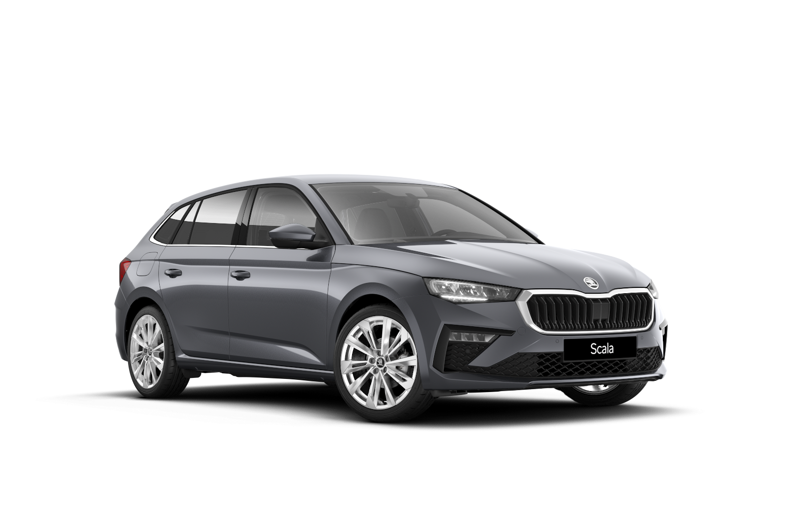 Škoda Scala grau schräge Frontansicht