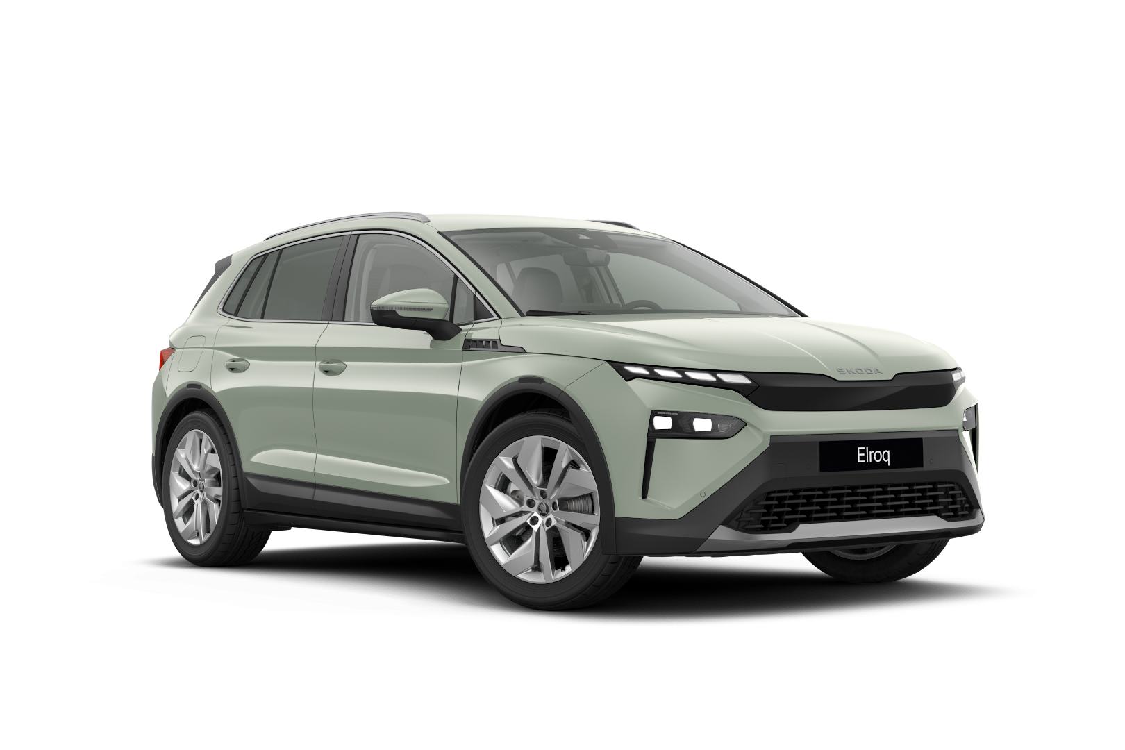 Škoda Elroq grün schräge Frontansicht
