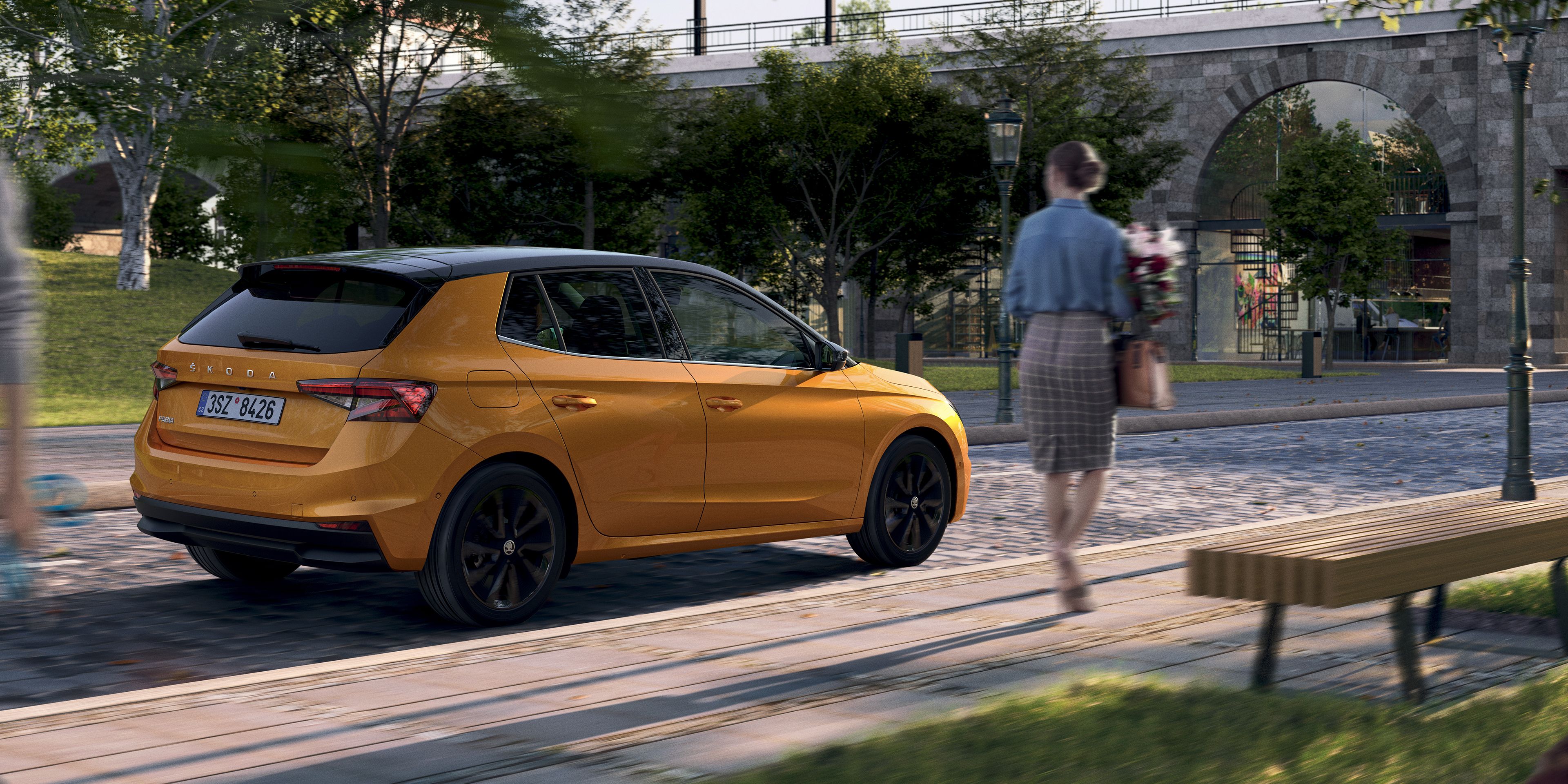 A grelha e os faróis do Škoda Fabia break ambition